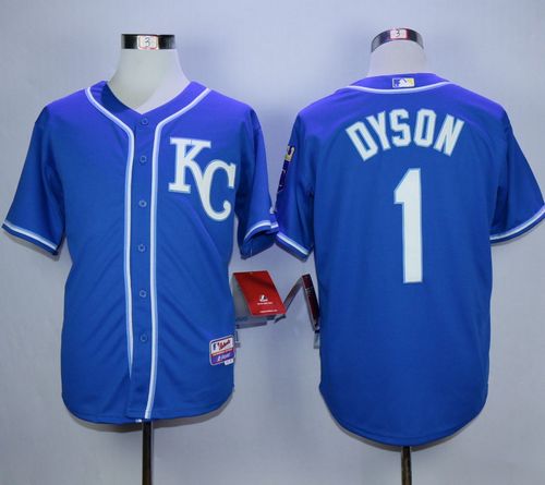 Royals #1 Jarrod Dyson Blue Alternate 2 Cool Base Stitched MLB Jersey